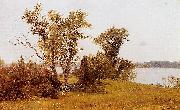 Albert Bierstadt Sailboats on the Hudson at Irvington USA oil painting artist